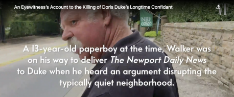 After his confession in July prompted the reopening of the case, Bob Walker, the only known living witness to Miss Duke’s murder of her longtime designer, reacts to the Newport PD’s latest closing of the case.
